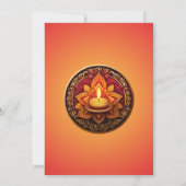 イエローアンドレッドディヤディワリお祝い招待状 招待状 (裏面)