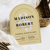 イエローアンパサンド白黒フォトアー結婚チ 招待状