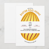 イエローイストライプのースターエッグ狩り招待状 招待状 (正面/裏面)