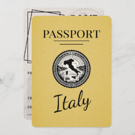 イエローイタリアのパスポート セーブザデート