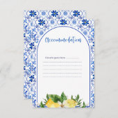 イエローイタリアンフローラレモンアコモデーション詳細 エンクロージャーカード (正面/裏面)