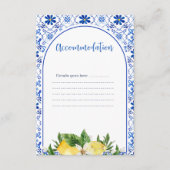 イエローイタリアンフローラレモンアコモデーション詳細 エンクロージャーカード (正面)