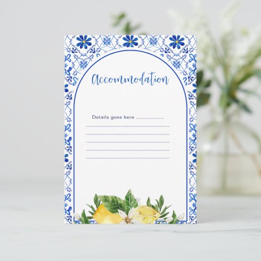 イエローイタリアンフローラレモンアコモデーション詳細 エンクロージャーカード (スタンド正面)