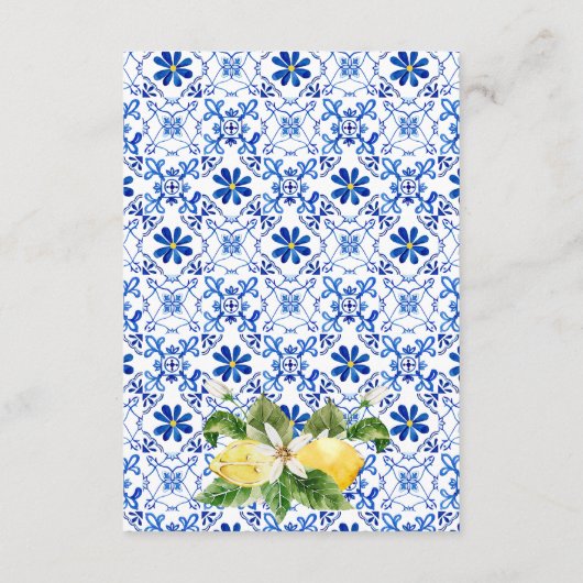 イエローイタリアンフローラレモンアコモデーション詳細 エンクロージャーカード (裏面)