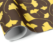 イエローイチョウ葉ロバ秋 ラッピングペーパー (ロールコーナー)