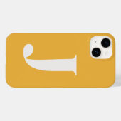 イエローイニシャルネームパーソナライズされたモノグラムデザイン Case-Mate iPhoneケース (裏面 (横))