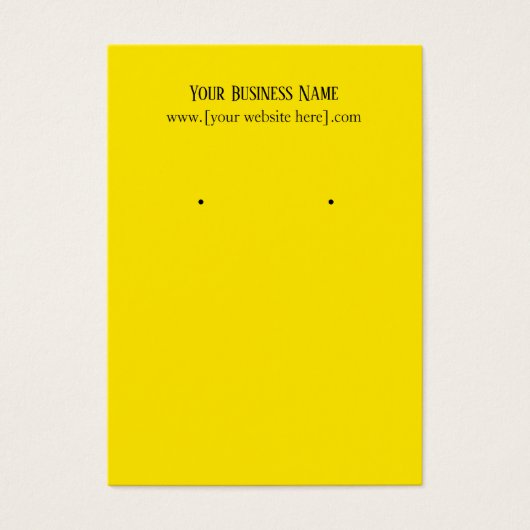 イエローイヤリング名刺 (正面)