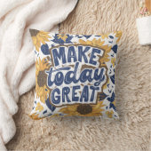 イエローイラストレーションフラワースクエア クッション (ブランケット)