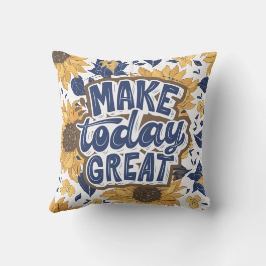 イエローイラストレーションフラワースクエア クッション (裏面)