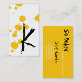 イエローインクスロット化粧アーティスト名刺 名刺 (正面/裏面)