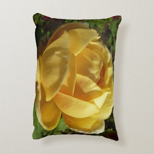 イエローイングリッシュバラ アクセントクッション (裏面(縦))