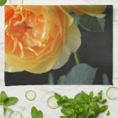 イエローイングリッシュバラ キッチンタオル (折り畳み)