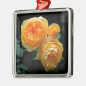 イエローイングリッシュバラ メタルオーナメント (左)