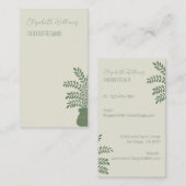 イエローインテリアデコレータ垂直名刺 名刺 (正面/裏面)