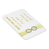 イエローインフィニティウェディング日付磁石を保存 マグネット (右側)