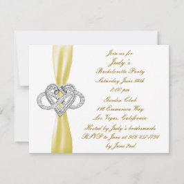 イエローインフィニティハートバチェロレッテ招待状 招待状