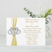 イエローインフィニティハート結婚式招待状 招待状 (スタンド正面)