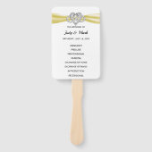 イエローインフィニティハート結婚式 プログラムファン ハンドファン (正面)