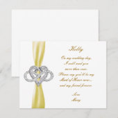 イエローインフィニティハート メイドオブオナー カード (正面/裏面)