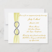 イエローインフィニティ婚約パーティ招待状 招待状 (正面)