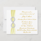 イエローインフィニティ結婚ズリハーサルディナー招待状 招待状 (正面)