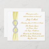 イエローインフィニティ結婚ズリハーサルディナー招待状 招待状 (正面/裏面)