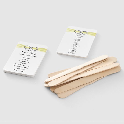 イエローインフィニティ結婚式 プログラムファン ハンドファン (組立なし)