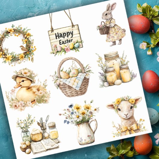 イエローイースターセット1 シール