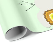 イエローイースターバニーオングリーンラッピング紙 ラッピングペーパー (ロールコーナー)