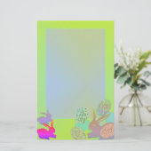 イエローイースターバニー玉文房具 便箋 (スタンド正面)