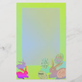 イエローイースターバニー玉文房具 便箋 (裏面)