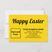 イエローイースタービジネスフラットグリーティングカード カード (正面)