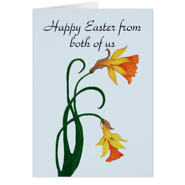 イエローイースターリリダフォディル、ハッピーイースター (正面)