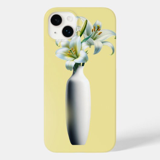 イエローイースターリリー花瓶 Case-Mate iPhoneケース (裏面)
