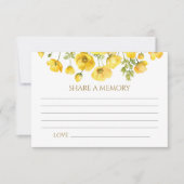 イエローウィルフラワーズ葬儀共有メモリカード 出欠カード (正面)