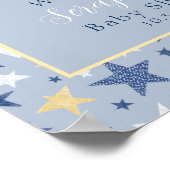 イエローウィンタースターペンギン赤ちゃんシャワーへようこそ ポスター (角)