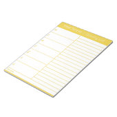 イエローウィークリーミールプランナー-ショッピングリスト ノートパッド (アングル)