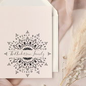 イエローウェルス&クラウンマンダラ差出人住所 セルフインキングスタンプ