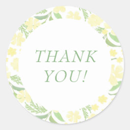 イエローウォーターエレガントカラーサンキュー ラウンドシール