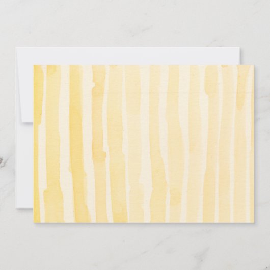 イエローウォーターカラーサマーソーリーパーティの招待状 招待状 (裏面)