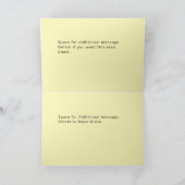 イエローウォーターカラーシックハッピーバースデー名前をカスタムする カード (内部)