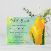 イエローウォーターカラーチューリップブライダルシャワー 招待状 (スタンド正面)