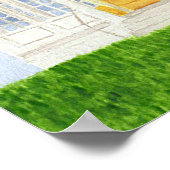 イエローウォーターカラーハウス ポスター (角)