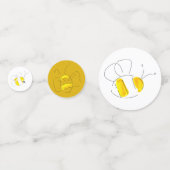 イエローウォーターカラーバブルビーハイブ紙吹雪 コンフェッティ (正面)