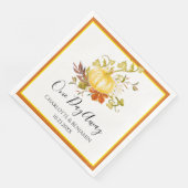 イエローウォーターカラーパンプキンオータムリハーサル紙 (コーナー)