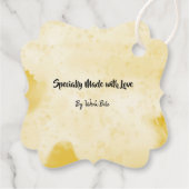 イエローウォーターカラービジネスQrコード包装ラベル フェイバータグ (裏面)