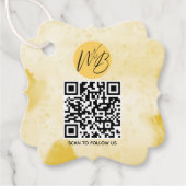 イエローウォーターカラービジネスQrコード包装ラベル フェイバータグ (正面)