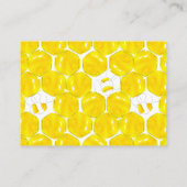 イエローウォーターカラービーブックベビーベビーシャワー エンクロージャーカード (裏面)