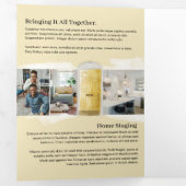 イエローウォーターカラーフロントドア実在エステートマーケティング 三つ折りカード (内部最初)