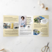 イエローウォーターカラーフロントドア実在エステートマーケティング 三つ折りカード (内部)